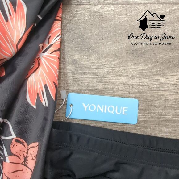 Yonique Plus Size Blouson Tankini Swimsuit Size XXL - Picture 3 of 5